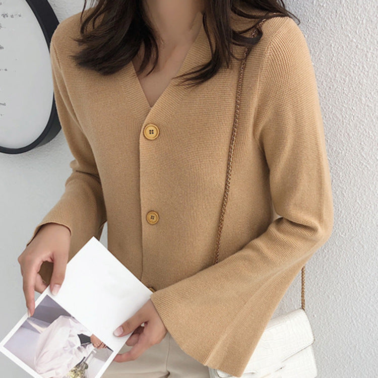 2020 Women's Korean Style V-Neck Cardigan Sweater