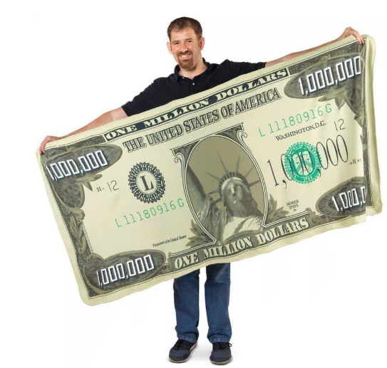 Dollar Print Throw Blanket for Living Room (1pc)