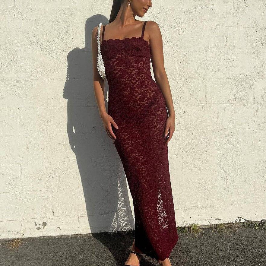 2023 Summer Fashion Sexy Lace Dress with Off-Shoulder Design