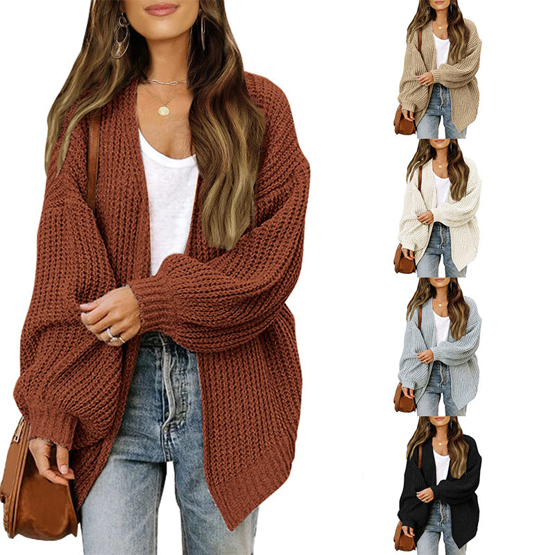 2023 Autumn Winter Women's Knit Cardigan with Pockets