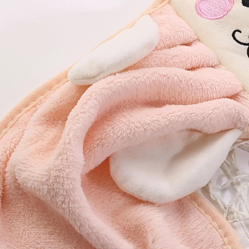 Microfiber Coral Fleece Cat Pattern Towel (1pc)