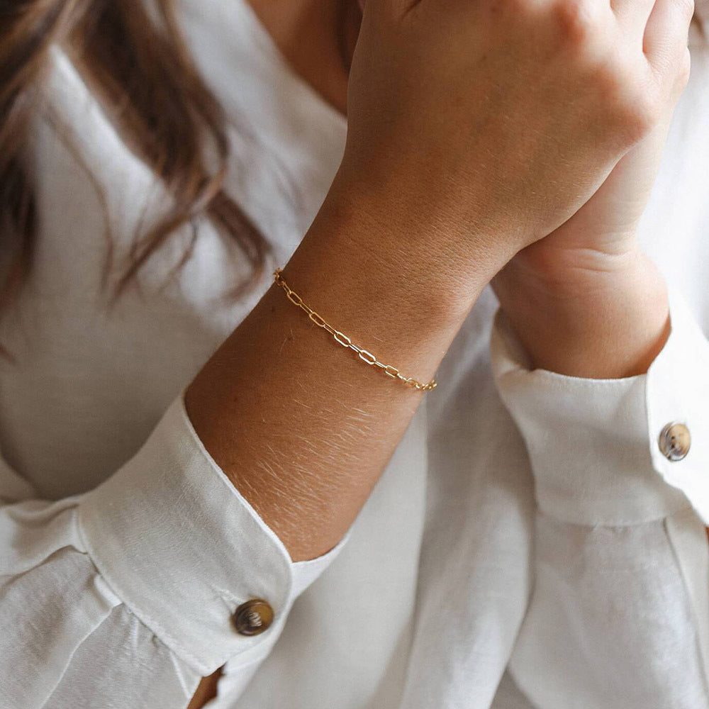 14K Gold Plated Titanium Steel Hip Hop Bracelet