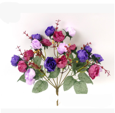 21-Head Diamond Rose Bouquet - Artificial Flowers