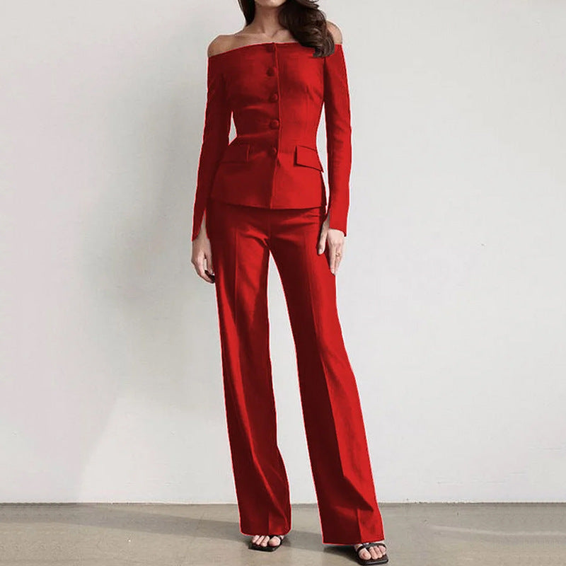 2023 Women's Fashionable Two-Piece Set with Pants