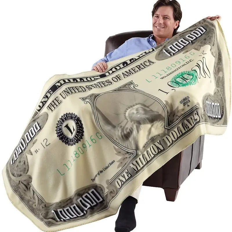 Dollar Print Throw Blanket for Living Room (1pc)