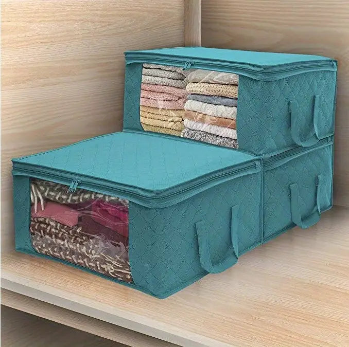 1pc Quilt Storage Bag with Reinforced Handles and Window