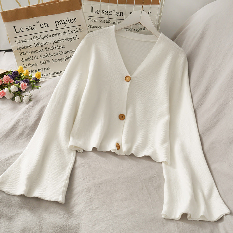 2020 Women's Korean Style V-Neck Cardigan Sweater