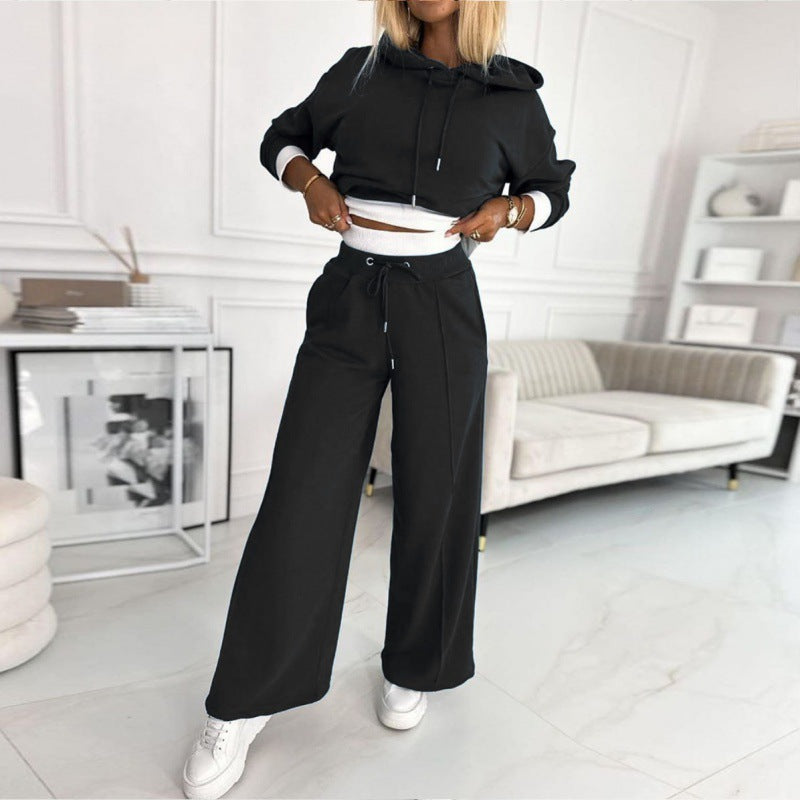 2023 Autumn Winter Women's Hoodie Two-Piece Set