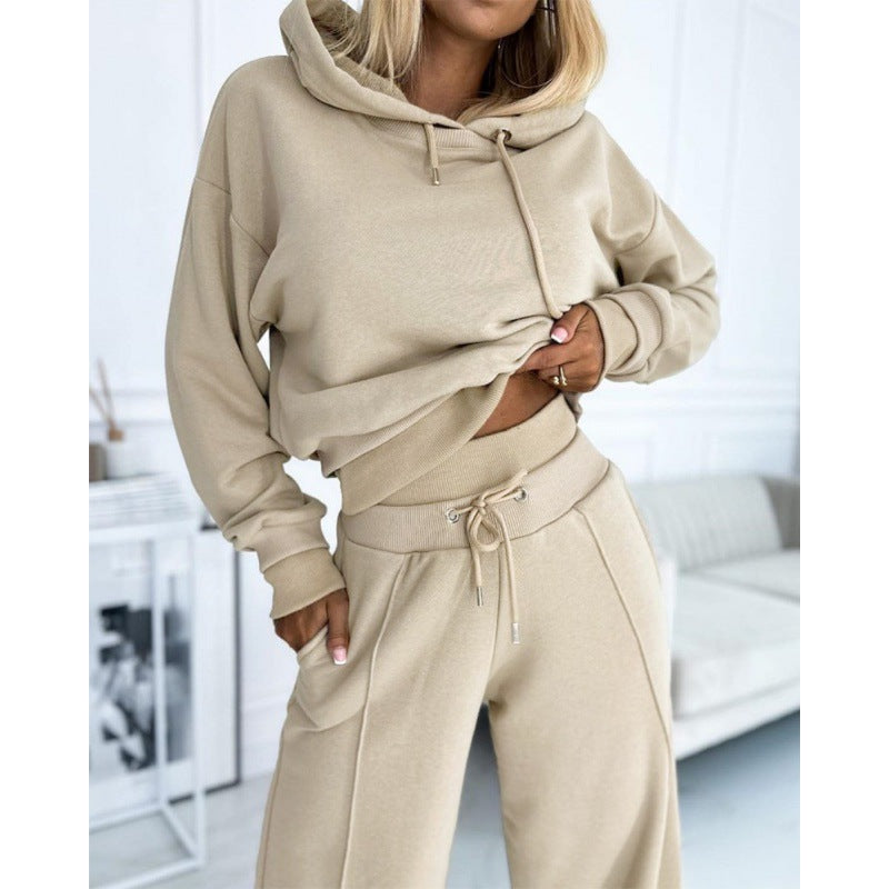2023 Autumn Winter Women's Hoodie Two-Piece Set