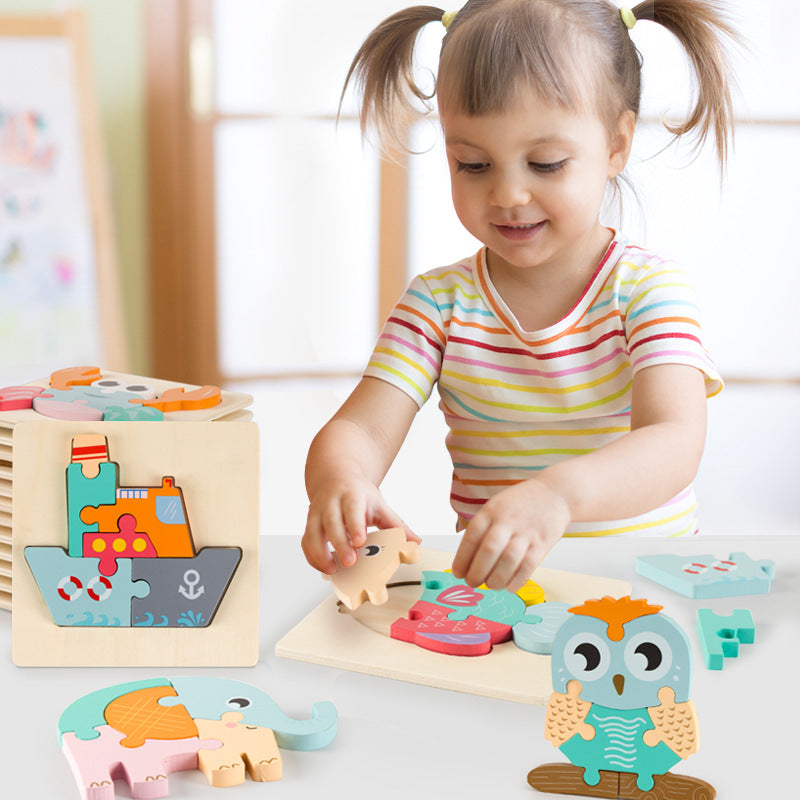 3D Cartoon Animal Puzzle for Kids - Educational Toy