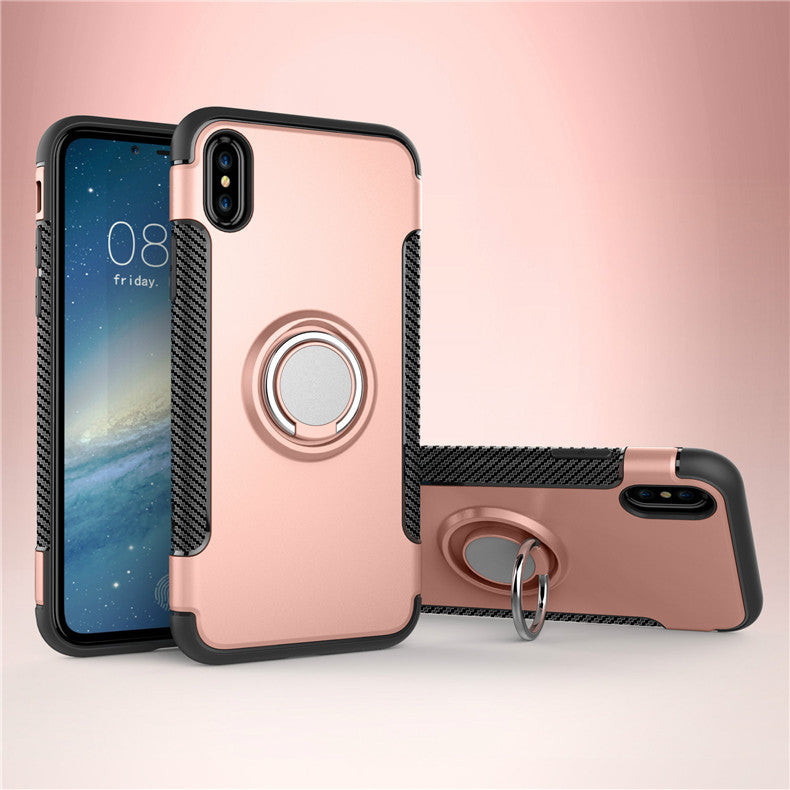 Magnetic Car Phone Case with Ring Holder Stand