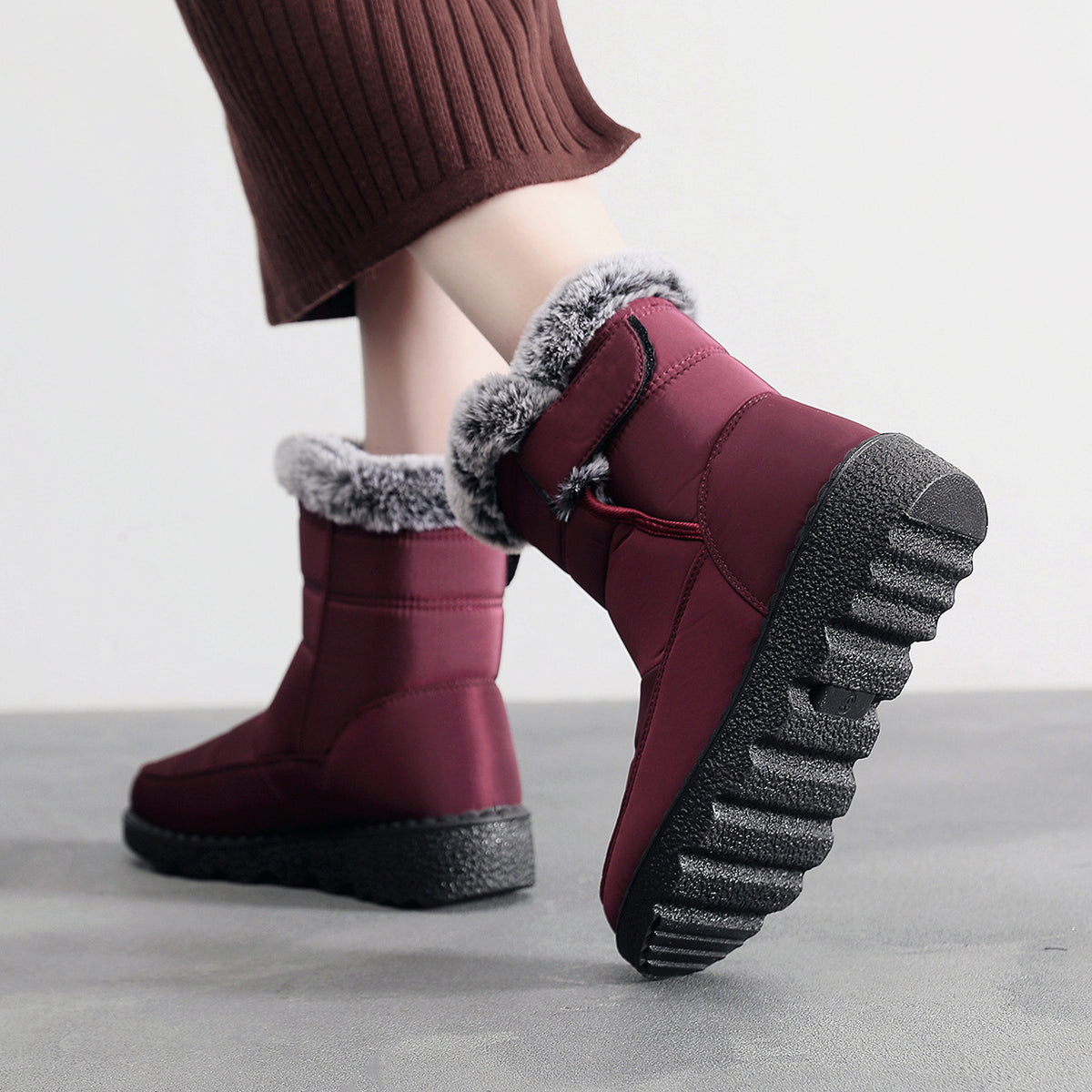 2024 Women's Waterproof Plush Snow Boots with Velcro