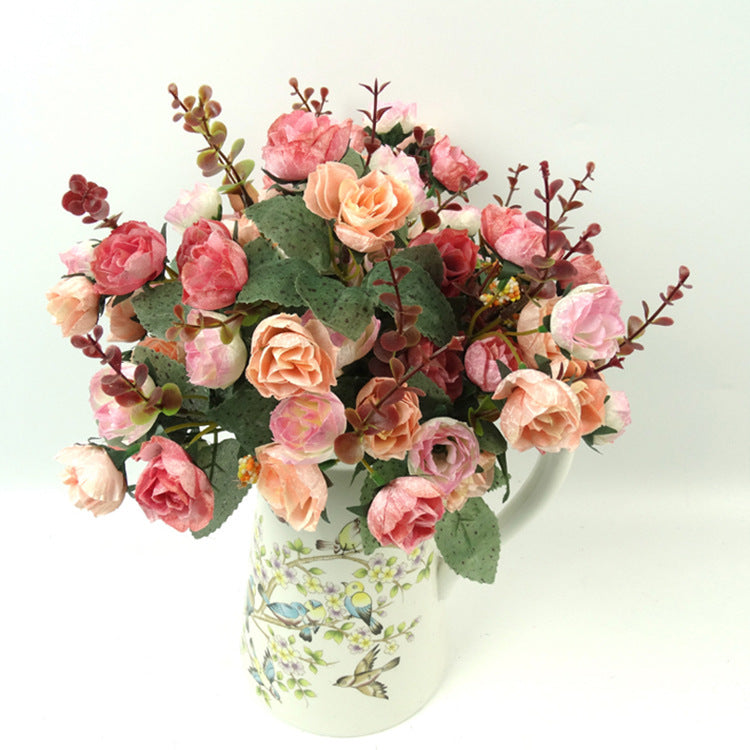 21-Head Diamond Rose Bouquet - Artificial Flowers