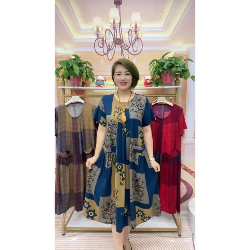 2023 Plus Size Summer Dress for Older Women