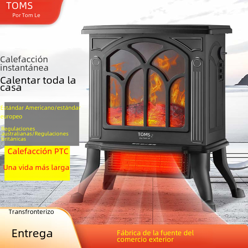 3D Realistic Flame Electric Fireplace Heater for Home