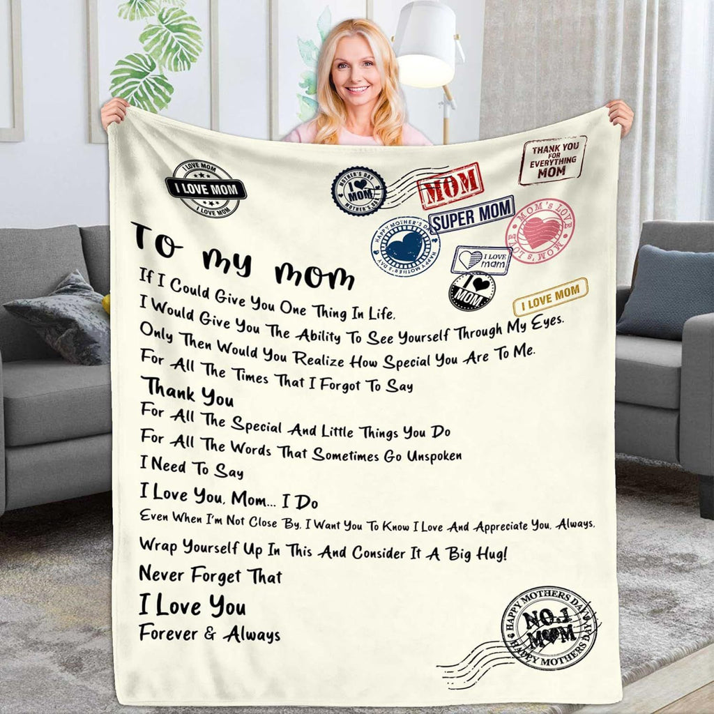 Digital Printed Fleece Blanket for Mother's Day Gift