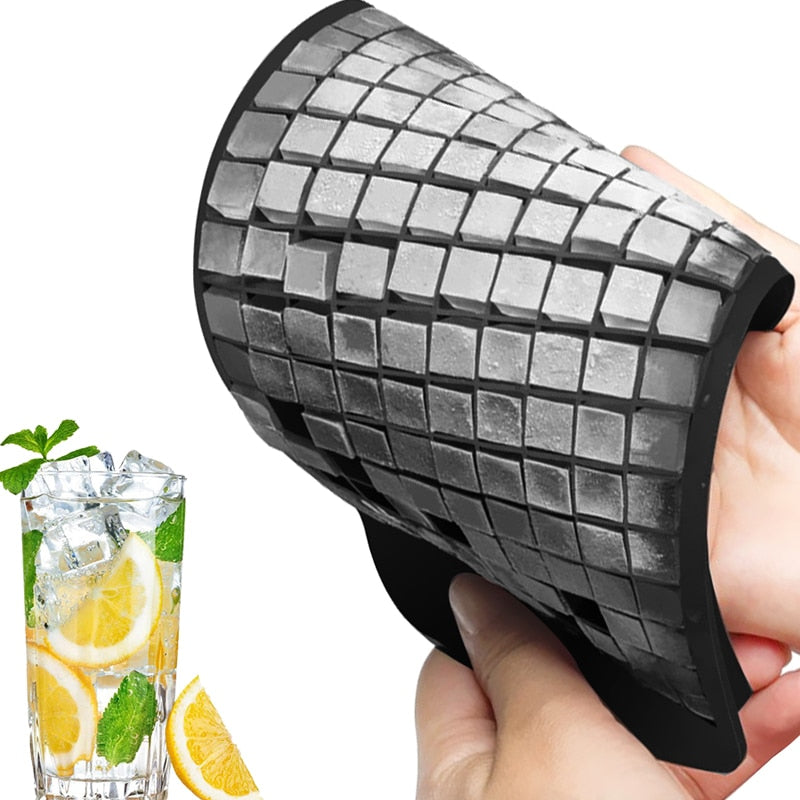 160-Cube Silicone Ice Tray - Black Ice Mold