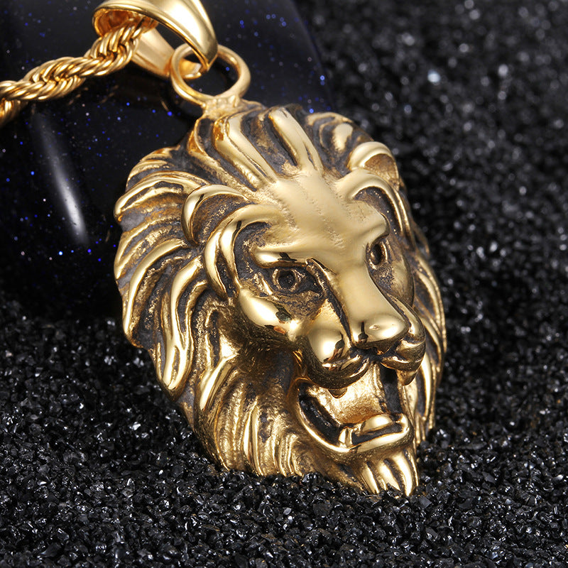 2016 Fashion Lion Head Pendant Necklace for Men