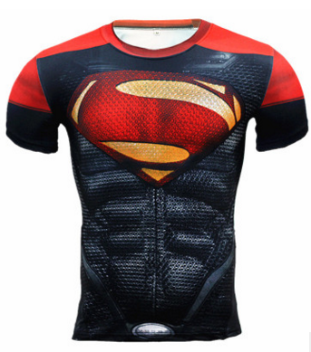 3D Digital Print Superman T-Shirt & Captain America Gear