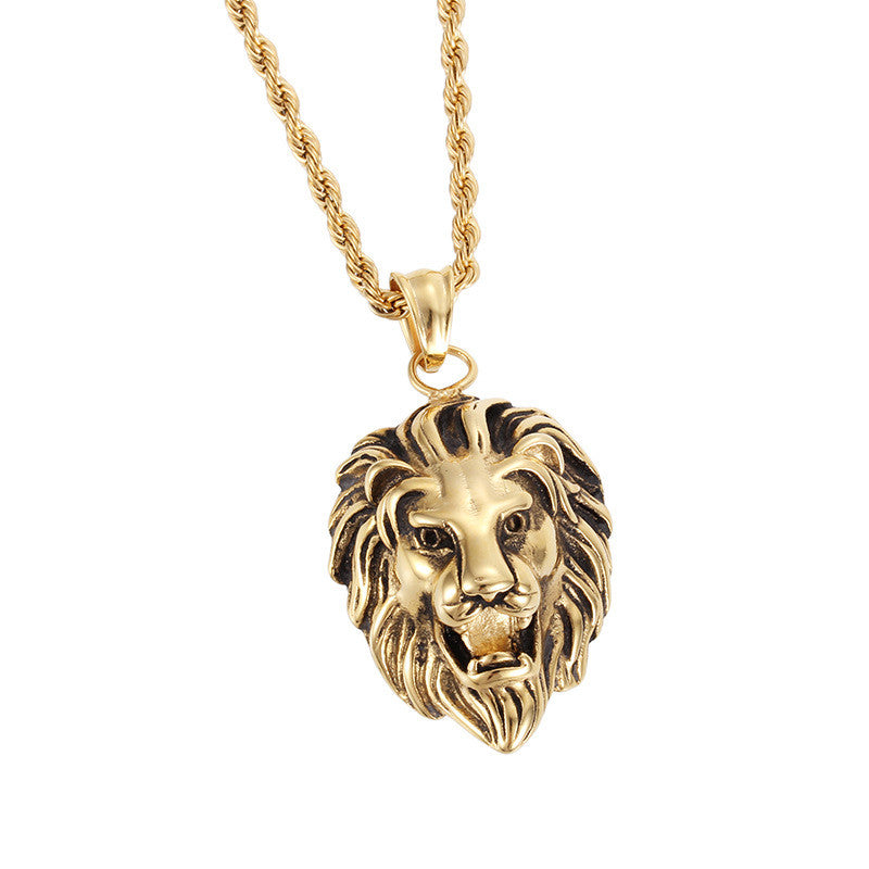 2016 Fashion Lion Head Pendant Necklace for Men