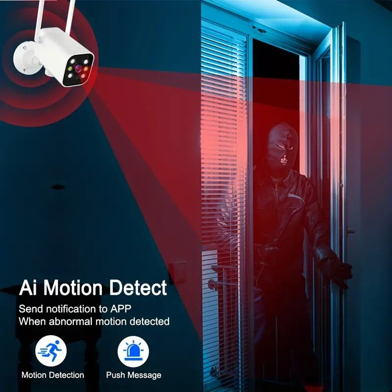 1080p Wifi PTZ Outdoor Security Camera with AI Detection