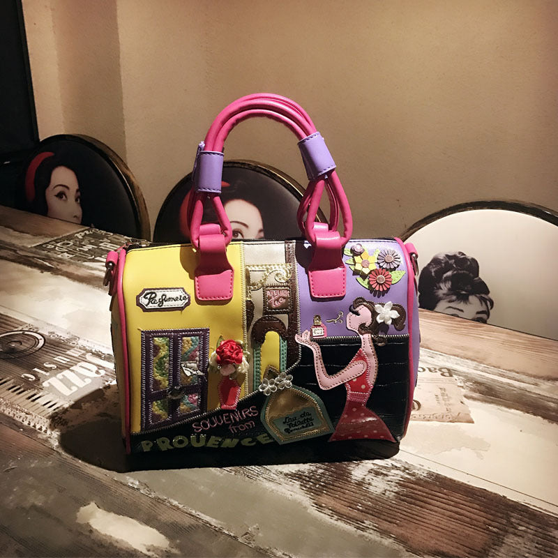 2019 New Creative PU Boston Handbag for Women