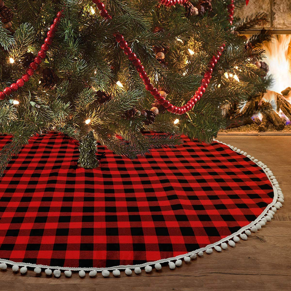 2021 New Plush White Christmas Tree Skirt Decoration