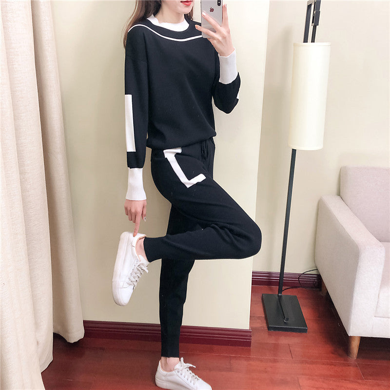 2024 Women's Plus Size Fashion Knit Two-Piece Set