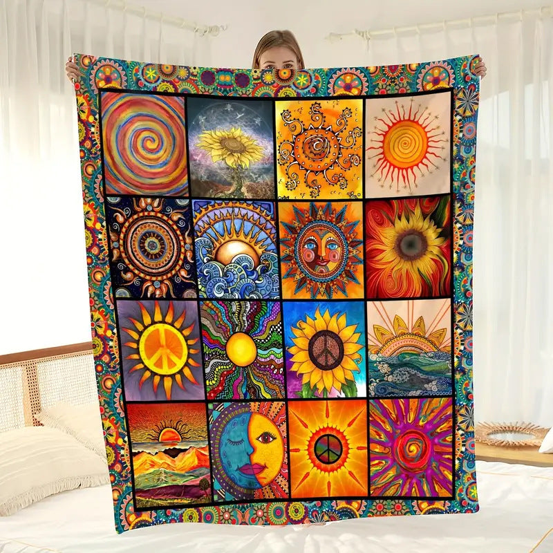 Digital Print Fleece Blanket for Sofa and Bed