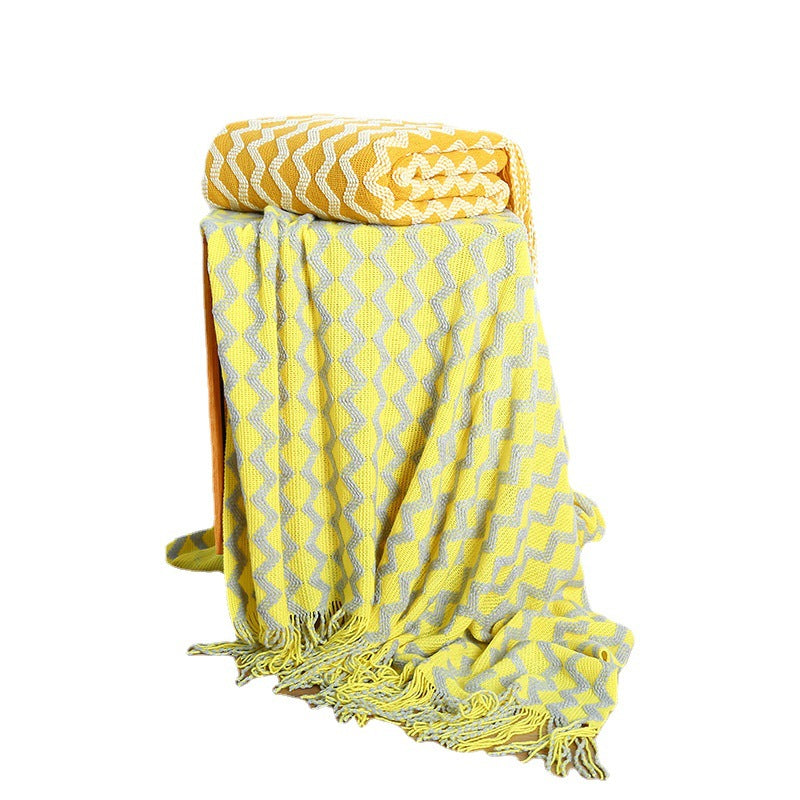 Nordic Style Knitted Sofa Blanket for Office Naps