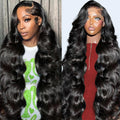 26 Inch Body Wave Lace Front Wigs Human Hair Pre Plucked HD Transparent 13x6 Lace Frontal Wigs Human Hair 180% Density Human Hair Lace Front Wig for Women with Baby Hair Glueless Wig
